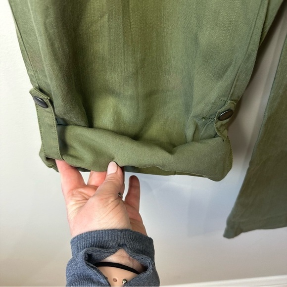 Coldwater Creek Cargo Tencel Pants Green Rollup - Picture 3 of 7